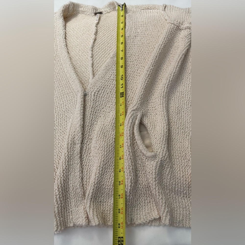 Free People Cream Open-Front Knit Cardigan - Picture 15 of 16